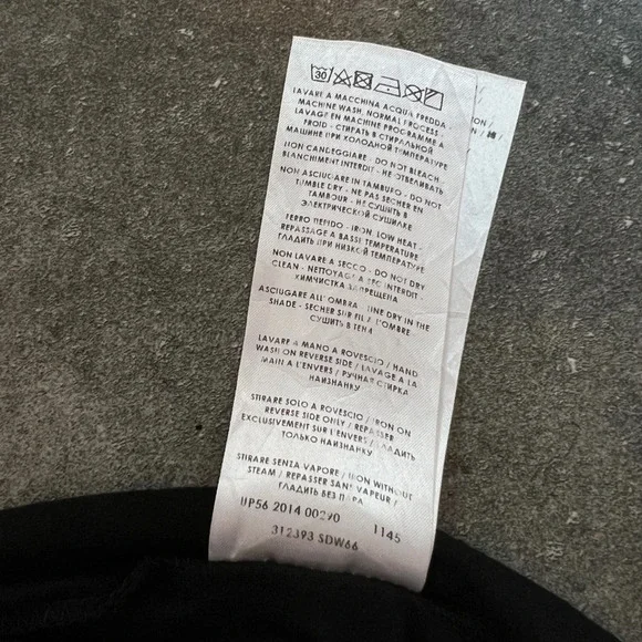 NWOT COTTON SILK Stella McCartney Greetings black tee grunge T-shirt 44 8 10 M - Picture 8 of 10